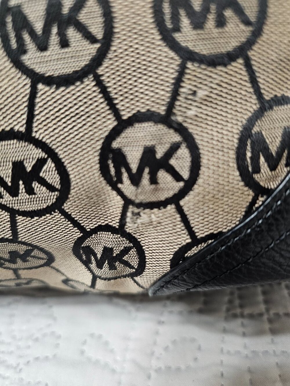 Michael Kors Signature Jacquard Hobo Shoulder Bag – Black & Brown Monogram - Picture 6 of 13